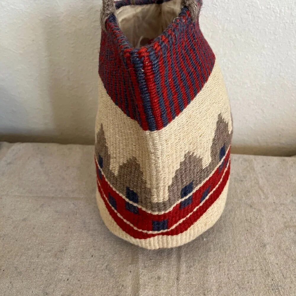 Natural Fiber Woven Lined Doubled Handle Flee Market/Shopping Basket/Tote - Picture 5 of 11